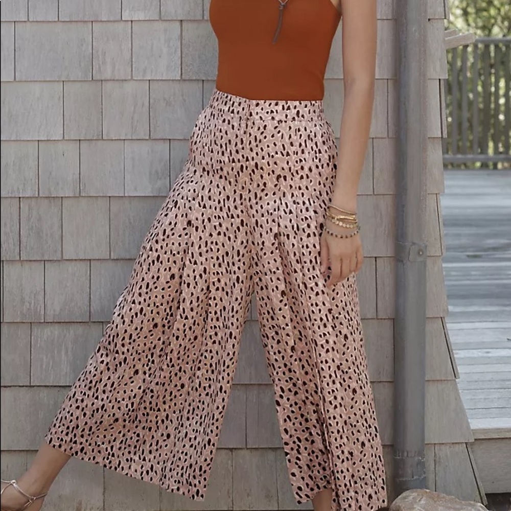 Anthropologie Maeve Isobel Pleated Wide-Leg Pants